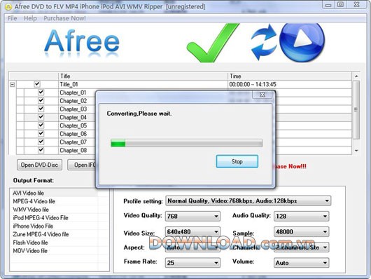 Afree DVD to FLV MP4 iPhone iPod AVI WMV Ripper