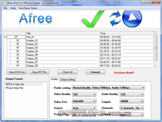 Afree DVD to iPhone Ripper