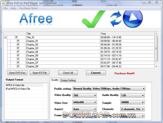Afree DVD to iPod Ripper
