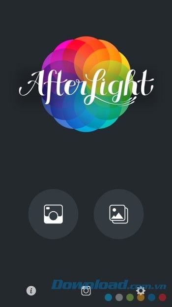 Giao diện ứng dụng sửa ảnh Afterlight