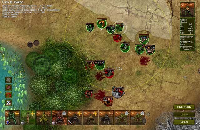 Đấu theo lượt trong game chiến tranh Fantasy cổ điển