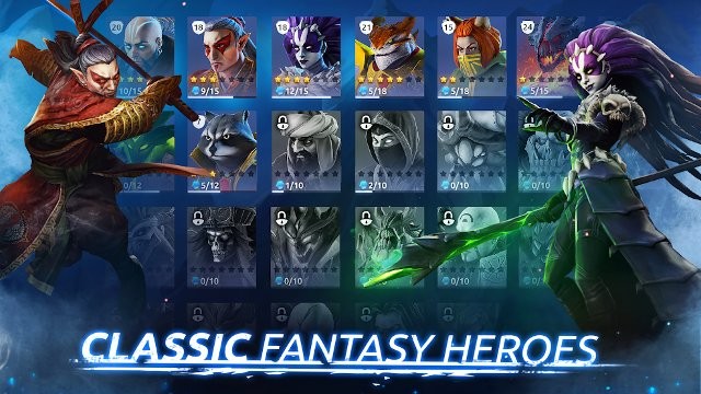 Vô vàn anh hùng mạnh mẽ cho người chơi lựa chọn