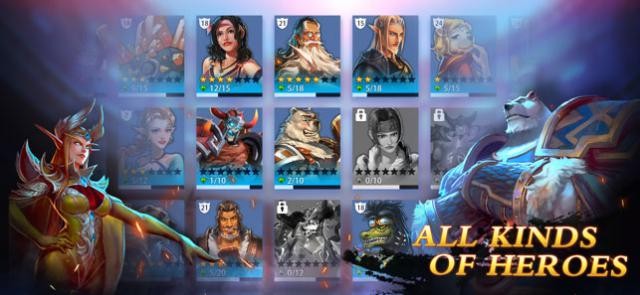 Anh hùng đa dạng cho người chơi lựa chọn