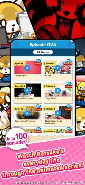 Xem các đoạn phim ngắn Aggretsuko