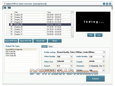 Aglare DVD to Zune Converter