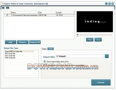 Aglare Video to Zune Converter