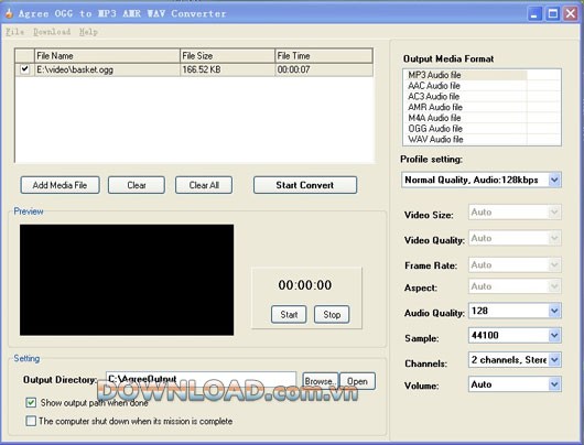 Agree OGG to MP3 AMR WAV Converter