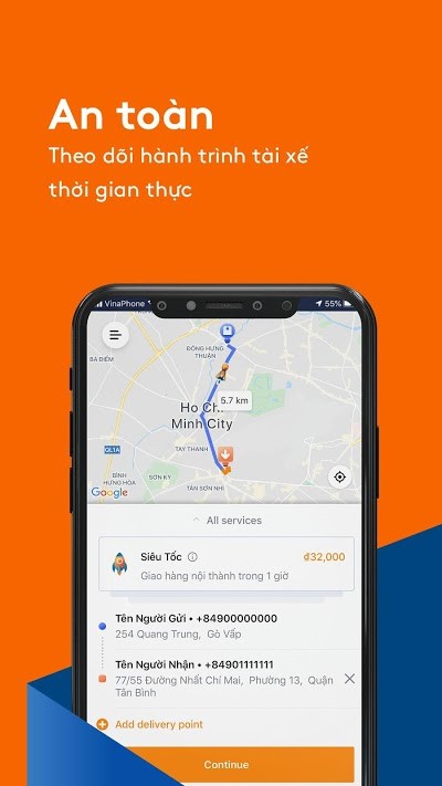 Giao hàng an toàn, đảm bảo với AhaMove