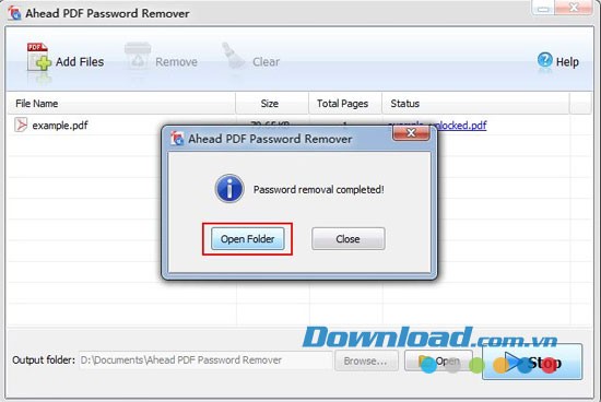 Ahead PDF Password Remover