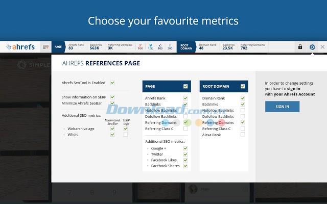 Ahrefs SEO Toolbar cho Chrome