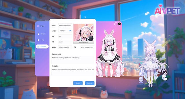 Thoải mái tương tác, trò chuyện và giải trí với Ai Vpet app