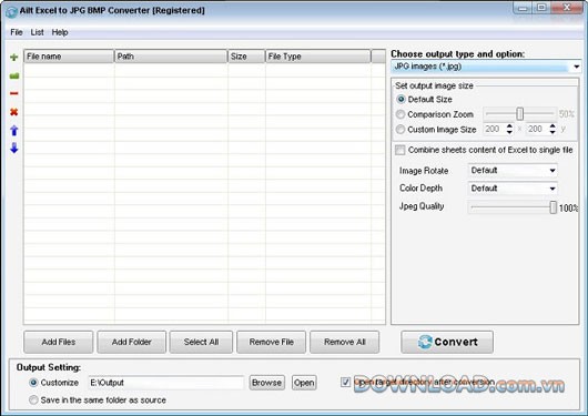 Ailt Excel to JPG BMP Converter