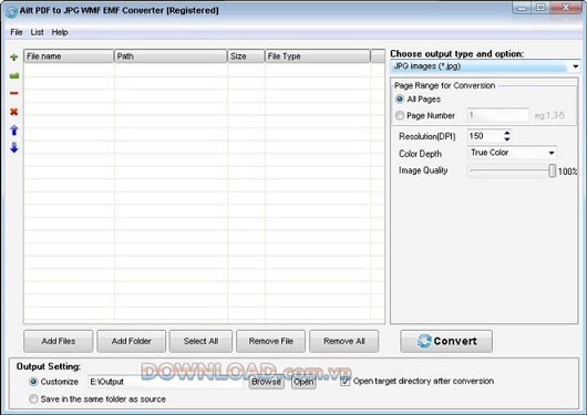 Ailt PDF to JPG WMF EMF Converter