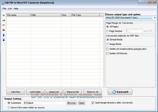 Ailt PDF to Word RTF Converter