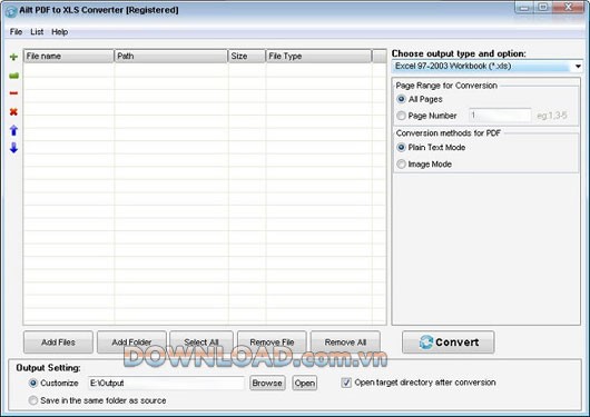 Ailt PDF to XLS Converter