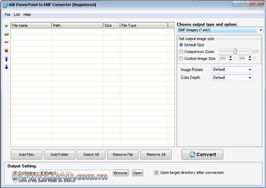 Ailt PowerPoint to EMF Converter