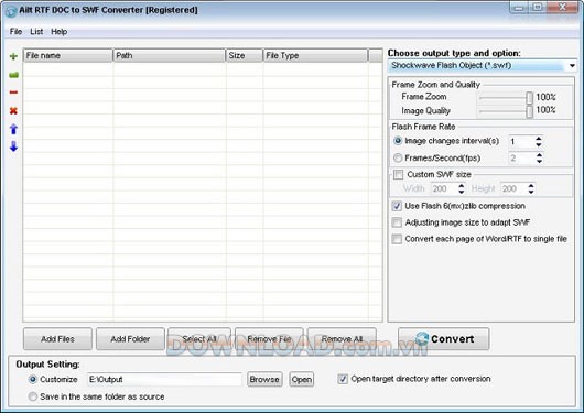 Ailt RTF DOC to SWF Converter