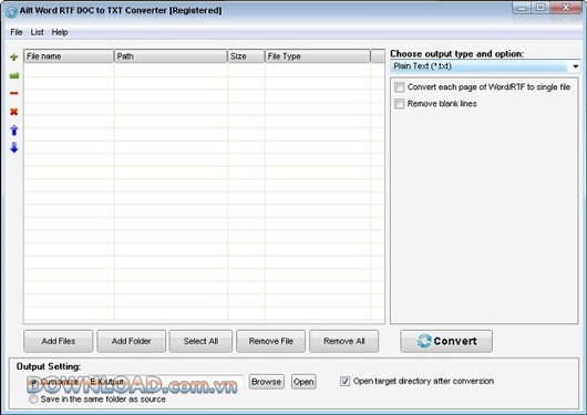 Ailt Word RTF DOC to TXT Converter