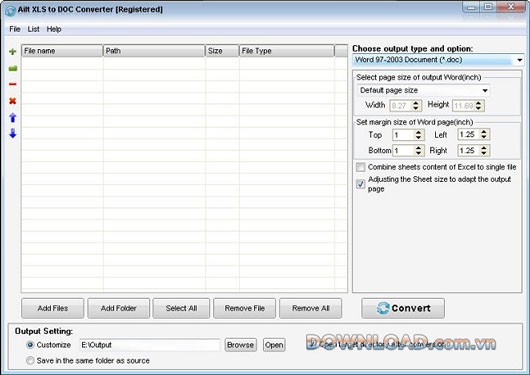 Ailt XLS to DOC Converter