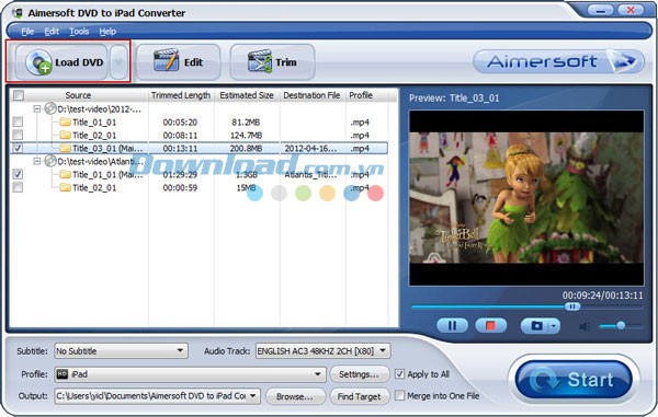 Aimersoft DVD to iPad Converter