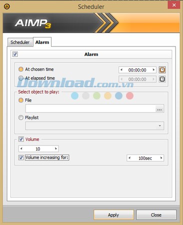 Tính năng đặt lịch và báo thức của AMIP