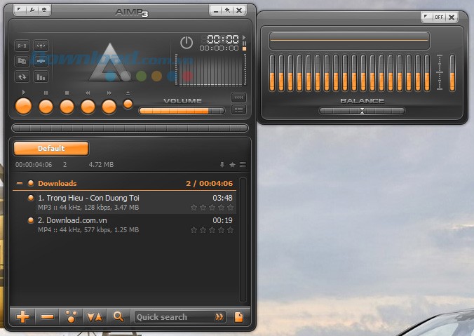 Giao diện mặc định của AMIP