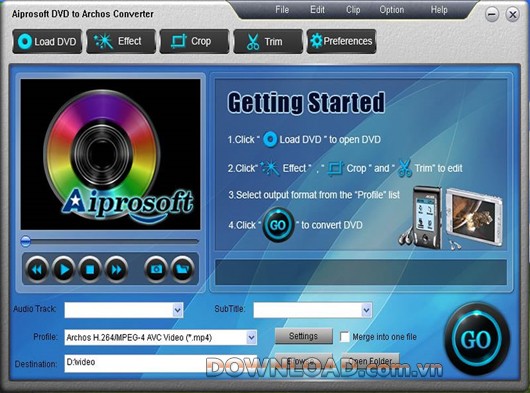 Aiprosoft DVD to Archos Converter