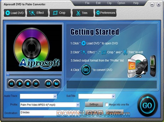 Aiprosoft DVD to Palm Converter
