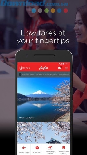 Săn vé máy bay giá rẻ với ứng dụng AirAsia cho Android