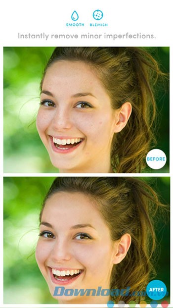 AirBrush sở hữu nhiều tính năng làm đẹp ảnh mạnh mẽ