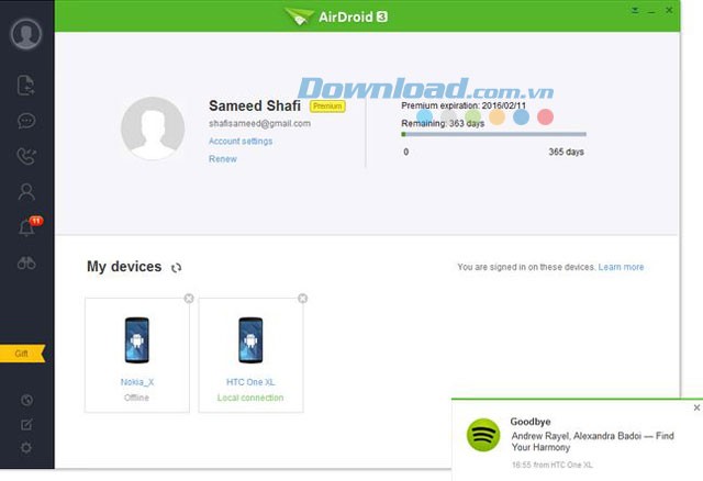 Giao diện chính của phần mềm