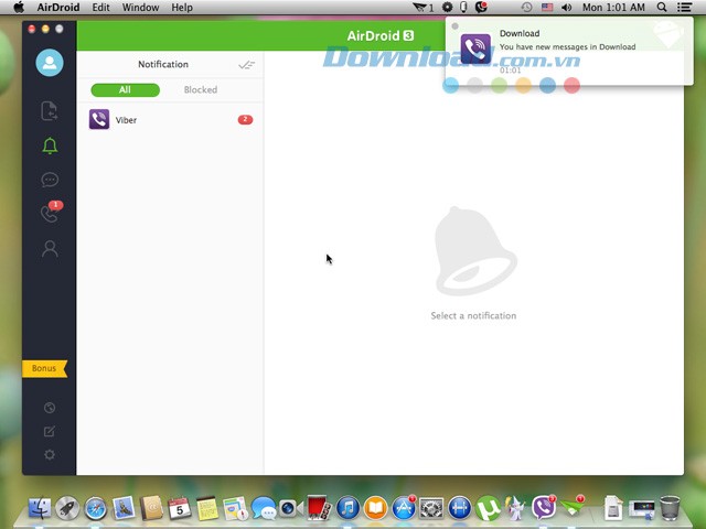 Thông báo tin nhắn Viber