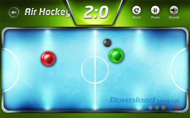 Giao diện game AirHockey cho Windows 8