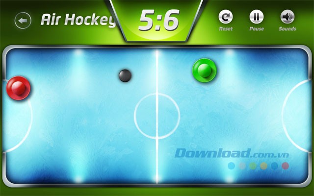 Gameplay khá đẹp của AirHockey