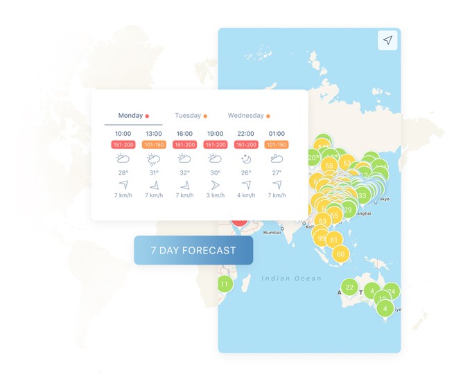 AirVisual cho Android dự báo thời tiết thông minh