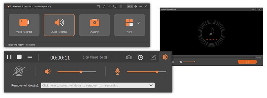 Aiseesoft Screen Recorder hỗ trợ thu âm