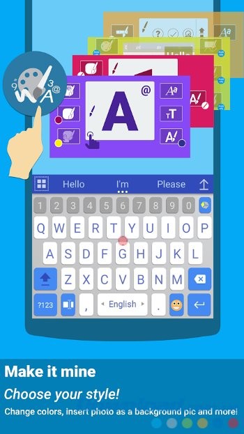 Lựa chọn chủ đề bàn phím với ai.type Keyboard