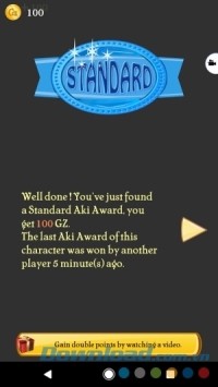 Giải thưởng của Akinator cho Android