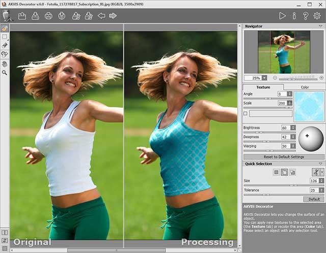 Akvis Decorator cung cấp rất nhiều kiểu mẫu, hoa văn, màu sắc trang trí