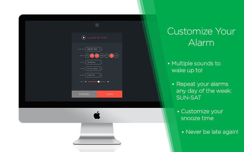 Sleep Alarm Clock cho Mac có khả năng tùy biến cao