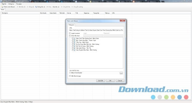 Giao diện Album Downloader