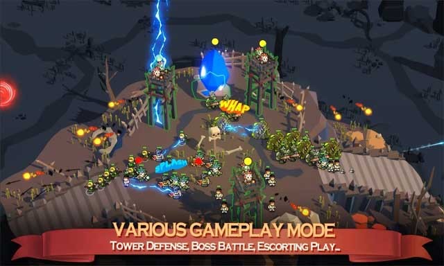 Alchemy War có nhiều mode đa dạng như: Tower Defense, Boss Battle, Escorting Play,...