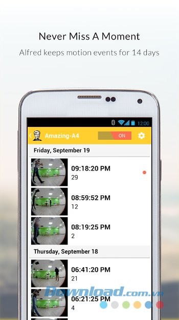 Xem lịch sử trên Alfred