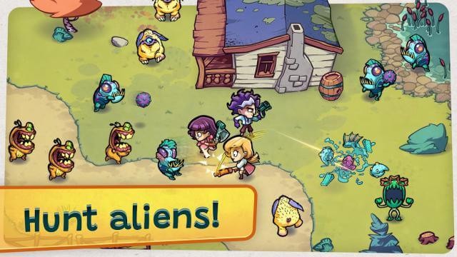 Chiến đấu với quái vật ngoài hành tinh trong game Alien Food Invasion