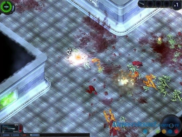 Lựa chọn và sử dụng nhiều vũ khí mạnh mẽ trong game hành động bắn súng Alien Shooter: Revisited cho máy tính
