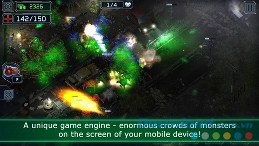 Game bắn súng kết hợp tháp phòng thủ Ailen Shooter TD cho iOS miễn phí trên iPhone