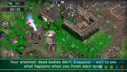 Ailen Shooter TD cho iOS không để xác địch biến mất như nhiều tựa game khác