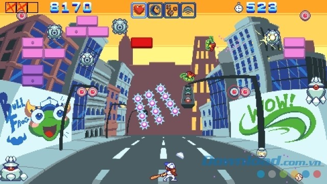 Sử dụng vật phẩm trong quá trình chơi game hành động vui Aliens Go Home Run mới cho máy tính