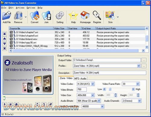 All Video to Zune Converter