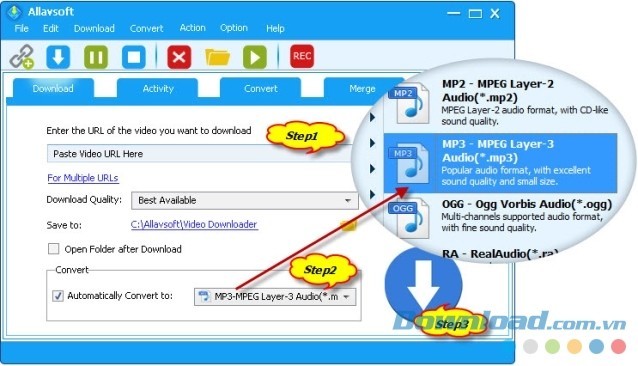Giao diện và cách thức hoạt động của phần mềm hỗ trợ download video Allavsoft